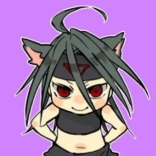 😶 Envy Fullmetal Alchemist inveja, Fullmetal Alchemist, anime, chibi, orelhas de gato, personagem, adesivo telegram sticker