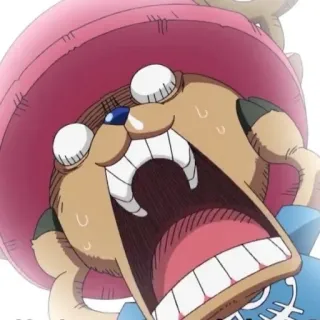 🏴‍☠️ Tony Tony Chopper One Piece anime, cartoon, funny, shocked, excited, one piece, tony tony chopper whatsapp sticker
