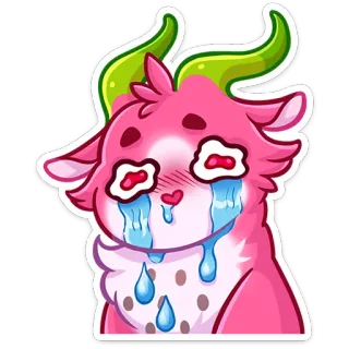 😭 piangere, triste, mostro, furry, lacrime, anime, kawaii telegram sticker