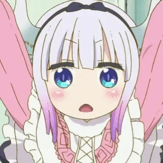 🍥 Kanna Kamui Miss Kobayashi's Dragon Maid Anime, Drache, Süß, Kanna, Kanna Kamui, Dragon Maid, Miss Kobayashi's Dragon Maid, Cartoon whatsapp sticker