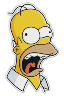 😩 Homer Simpson The Simpsons Homer Simpson, The Simpsons, cartoon, sticker, funny, yellow telegram sticker