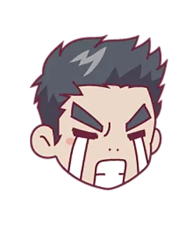 😭 Anime, Cartoon, Boos, Gezicht, Karakter, Animatie telegram sticker