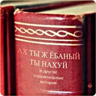 🤦‍♀ АХ ТЫ Ж ЁБАНЫЙ
ТЫ НАХУЙ
и другие
поразительные истории ruso, libro, ofensivo, palabrotas whatsapp sticker