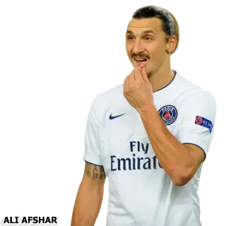 ⚽ Zlatan Ibrahimovic ALI'AFSHAR sepak bola, sepak bola, Zlatan Ibrahimović, atlet telegram sticker