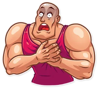 😨 otot, kuat, binaragawan, pria, kebugaran telegram sticker