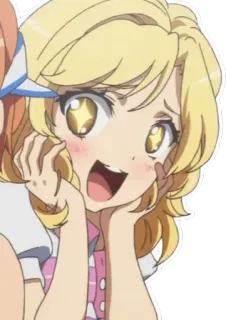 😍 ragazza anime, capelli biondi, carina, animato, ragazza, personaggio telegram sticker