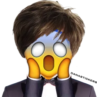 😱 Эмодзи, Испуг, В шоке, Паника, Лицо, Выражение telegram sticker