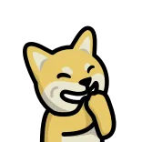 🙉 Shiba Inu, Cane, Meme, Ridere, Felice, Cartone animato telegram sticker