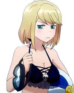 😒 Аниме, Девушка, Купальник, Милая, Персонаж, Женщина telegram sticker