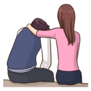 💑 hug, comfort, sadness, empathy, support, friendship telegram sticker