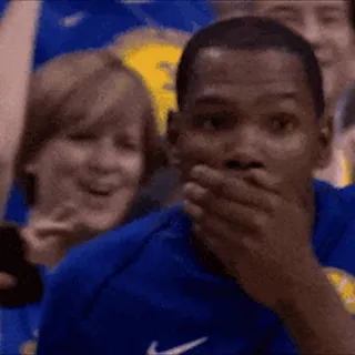 ๐ถ Kevin Durant kevin durant, nba, bola basket, terkejut, kaget telegram sticker