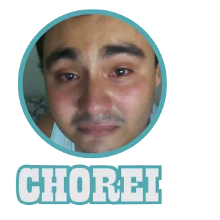 😢 CHOREI menangis, pria, sedih, ekspresi, potret telegram sticker