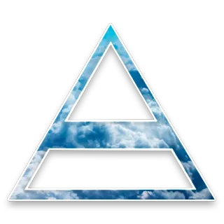 🎹 triangle, cloud, geometric, symbol telegram sticker
