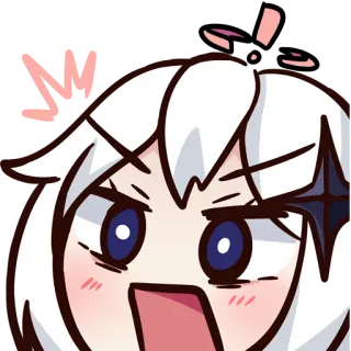 😤 Paimon Genshin Impact อนิเมะ, เก็นชินอิมแพกต์, ไพม่อน, สีหน้า, วิดีโอเกม, สติกเกอร์ telegram sticker