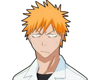 😒 Ichigo Kurosaki Bleach Аниме, Манга, Блич, Ичиго, Ичиго Куросаки, Персонаж, Серьезный telegram sticker