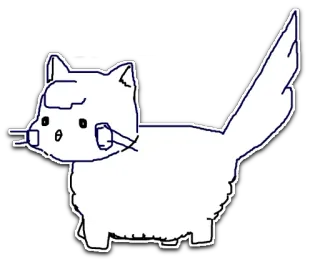 🐱 gatto, animale, animale domestico, schizzo, disegno, carino telegram sticker