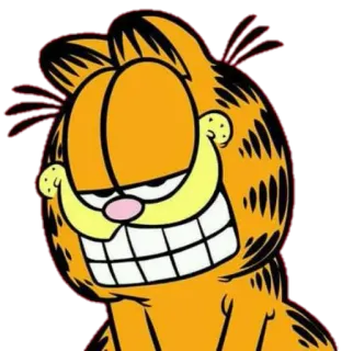 😬 Garfield Garfield, gato, desenho animado, gato laranja, banda desenhada, gato preguiçoso telegram sticker