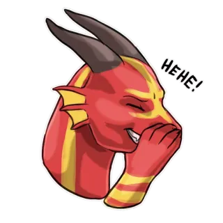 😂 HEHE! Drache, lächelnd, lachend, süß, Cartoon, Aufkleber whatsapp sticker