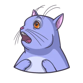🤯 cat, shocked, meme, surprised, cartoon, animal, funny, expression telegram sticker