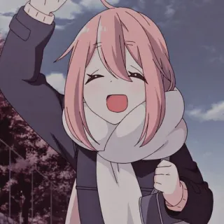 🌸 Nadeshiko Kagamihara Yuru Camp Anime, Carino, Ragazza, Nadeshiko Kagamihara, Yuru Camp telegram sticker