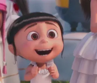 😁 Agnes Despicable Me cartoon, animation, girl, character, despicable me, agnes telegram sticker
