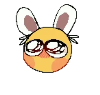 🐰 Hase, niedlich, kawaii, Emoji, Tier, Cartoon telegram sticker
