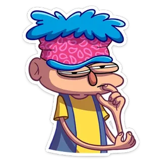 🤔 dessin animé, personnage, illustration, autocollant telegram sticker