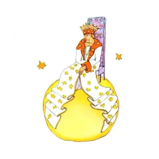 👑 rey, corona, estrellas, amarillo, realeza, dibujos animados telegram sticker
