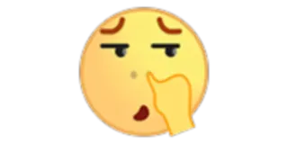 😶 emoji, middle finger, offensive gesture, cartoon telegram sticker