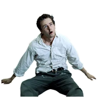 😎 Fight Club fight club, edward norton, gewalt, filmszene telegram sticker