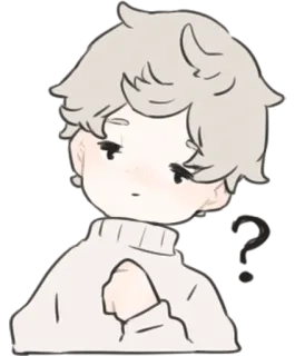 a boy, who like stuffed animals • @punipuni_stickers whatsapp stickers