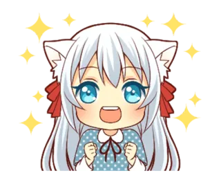 ✨ Anime, Catgirl, Süß, Kawaii, Chibi, Manga telegram sticker