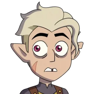 😨 Hunter The Owl House Hunter, The Owl House, dibujos animados, serie animada, Guardia Dorada, Disney, personaje telegram sticker