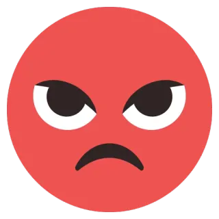 😡 wütend, emoji, gesicht, rot, frustriert, genervt whatsapp sticker