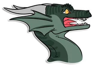 😩 dragão, fantasia, criatura, réptil, mítico telegram sticker