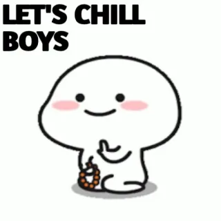 🤟 LET'S CHILL BOYS chillig, Cartoon, entspannen, süß, Jungs, Freundschaft telegram sticker