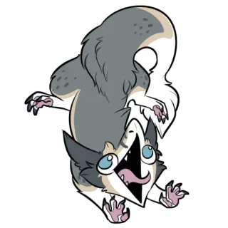 🧀 animal, wolf, cartoon, sticker, cute, funny telegram sticker