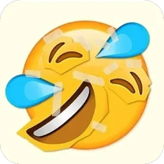 😂 emoji, laughing, tears, sticker telegram sticker
