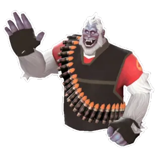 🐵 team fortress 2, heavy, sasquatch, yeti, monster, video game telegram sticker