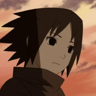 ⬛️ Sasuke Naruto Аниме, Манга, Саске, Наруто, Учиха, Ниндзя, Мультфильм whatsapp sticker