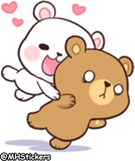 🤗 @MHStickers oso, lindo, amor, dibujos animados whatsapp sticker