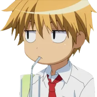 👀 Usui Takumi Kaichou wa Maid-sama! Anime, Manga, Maid Sama, Usui, Takumi, słodkie, Chibi telegram sticker