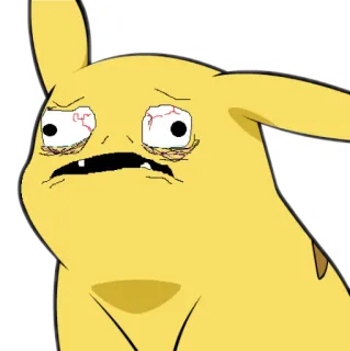 😖 Pikachu ปิกาจู, โปเกมอน, มีม, ตลก, การ์ตูน, ตัวละคร telegram sticker