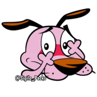 🙈 @Sigilo_Packs мультик, собака, розовый, стикер telegram sticker