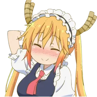 😅 Tohru Miss Kobayashi's Dragon Maid Anime, Dragão, Empregada, Tohru, Fofo, Kawaii telegram sticker