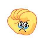 😭 Emoji, Llorando, Lágrimas, Puño, Puñetazo telegram sticker