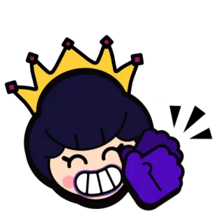 👏 Brawl Stars character Brawl Stars brawl stars, character, crown, cartoon telegram sticker