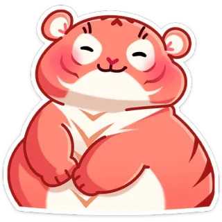 ☺️ animal, tigre, fofo, desenho animado, kawaii whatsapp sticker