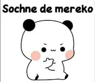 🤔 Sochne de mereko Cartoon, Bär, Mittelfinger, Beleidigende Geste telegram sticker