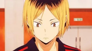 😐 Kenma Kozume Haikyuu!! Kenma Kozume, Haikyuu!!, Anime, Volleyball, Charakter, Fiktiv telegram sticker